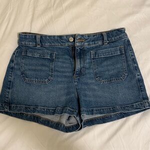 J. Crew Patch Pocket Denim Shorts Hillside Wash